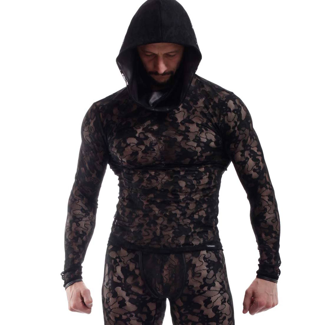 CamouflageSpitze Langarm Kapuzenshirt